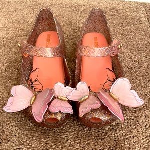 MINI MELISSA- GLITTER BUTTERFLY JELLY SHOES